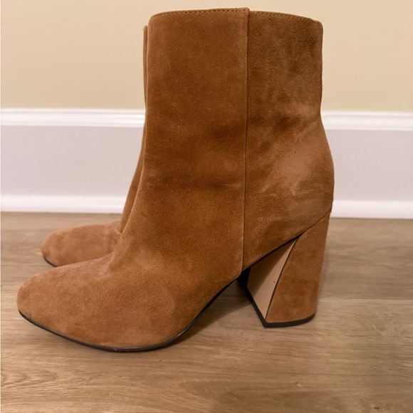 Nine West Tan Suede Heeled Boots - Picture 2 of 5